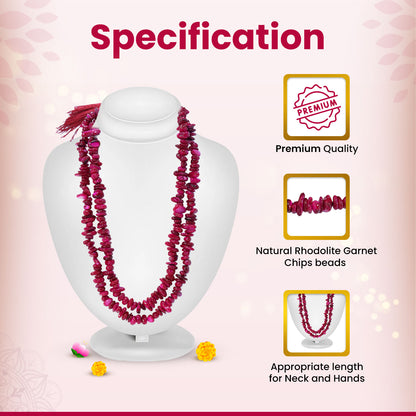 Rhodolite Garnet Chips Mala