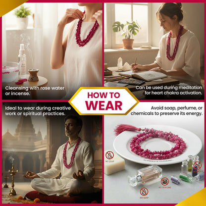 Rhodolite Garnet Chips Mala