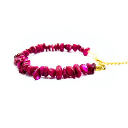 Rhodolite Garnet Chips Bracelet