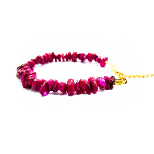 Rhodolite Garnet Chips Bracelet