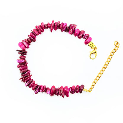 Rhodolite Garnet Chips Bracelet