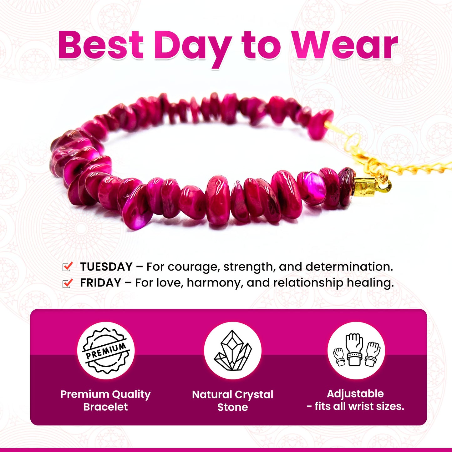Rhodolite Garnet Chips Bracelet