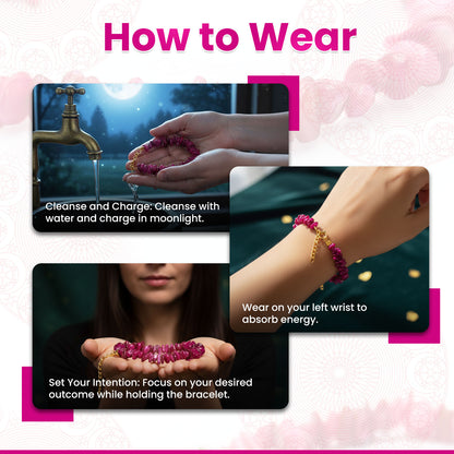 Rhodolite Garnet Chips Bracelet