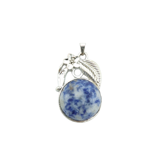 Sodalite Round Crystal Pendant