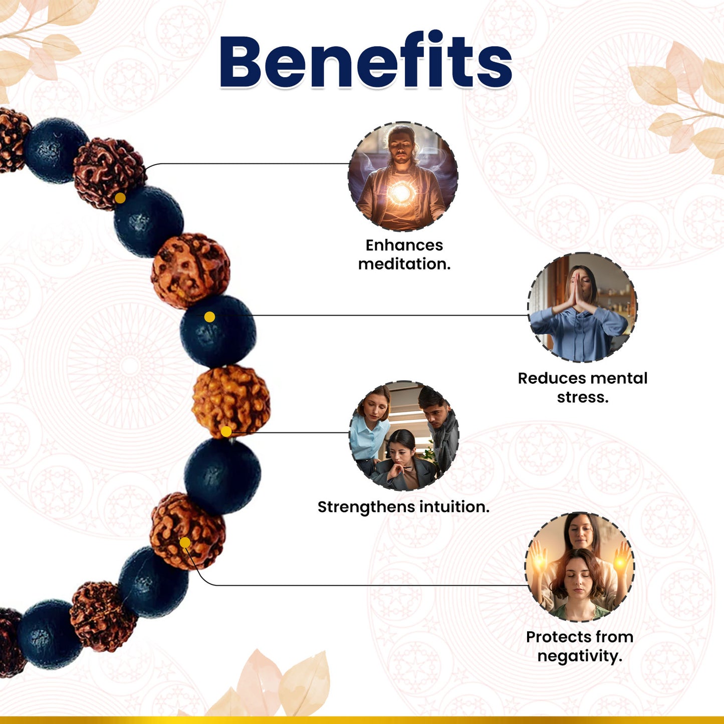 Rudraksha Karungali Bracelet