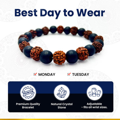 Rudraksha Karungali Bracelet