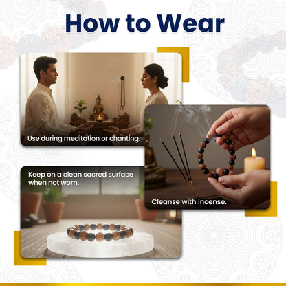 Rudraksha Karungali Bracelet