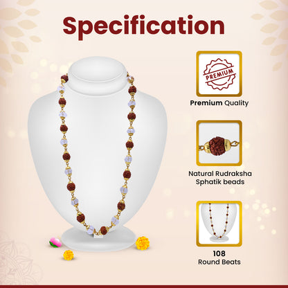 Rudraksha Sphatik Mala