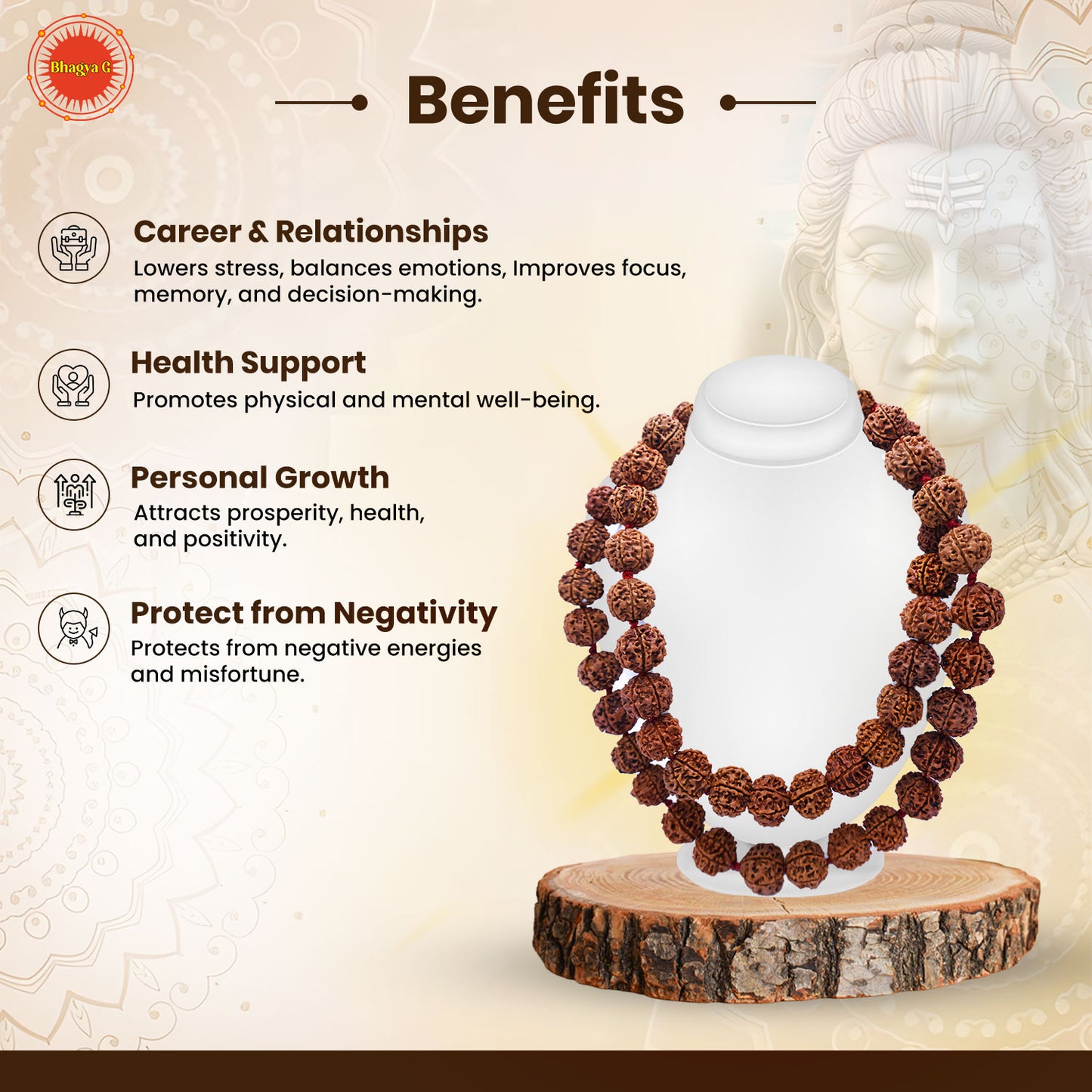 Nepali Rudraksha Mala (54 Beads)