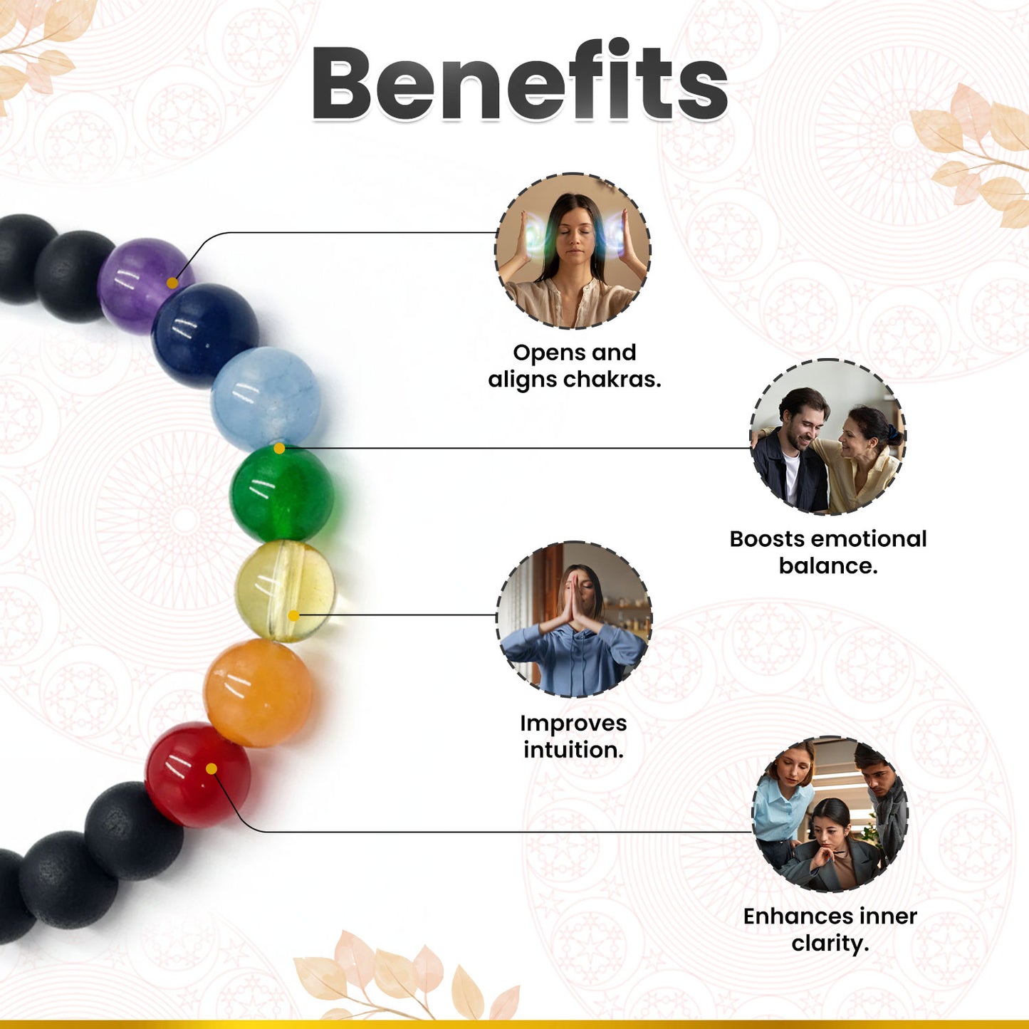 Seven Chakra Karungali Bracelet