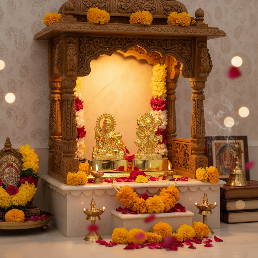 Shiva and Hanuman Statue