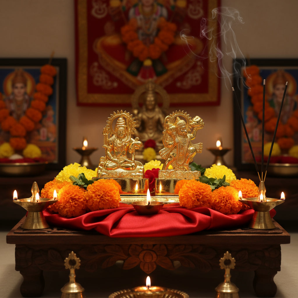 Shiva and Hanuman Statue