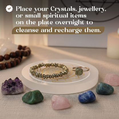 Shree Yantra Selenite Plate