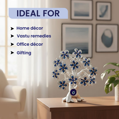 Silver Flower Evil Eye Tree