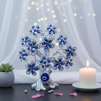 Silver Flower Evil Eye Tree
