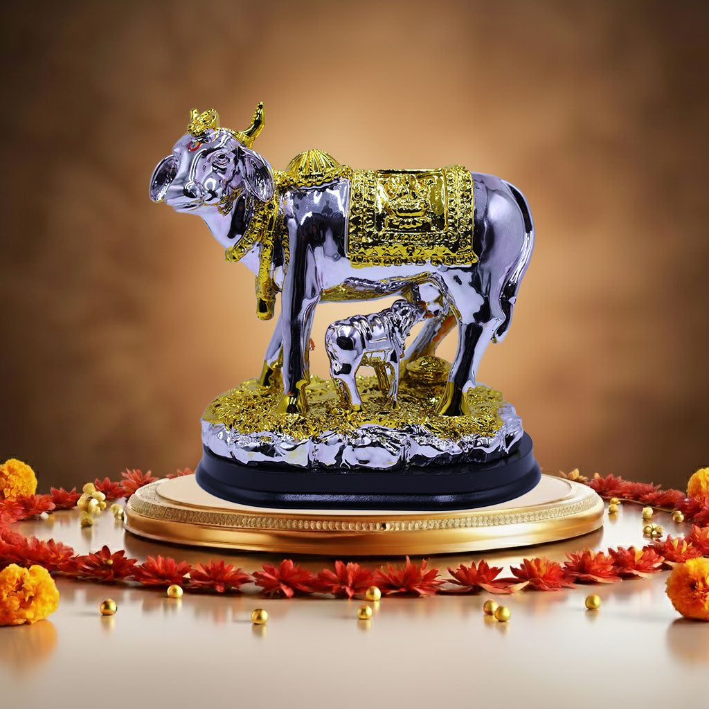 Silver Kamadhenu Cow