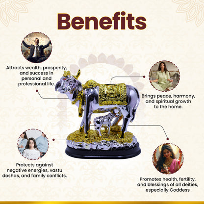 Silver Kamadhenu Cow