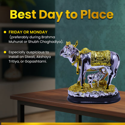 Silver Kamadhenu Cow