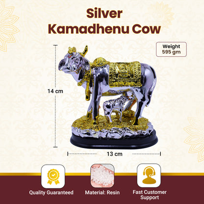 Silver Kamadhenu Cow