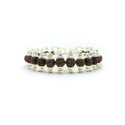 Silver Plated Rudraksha Bracelet