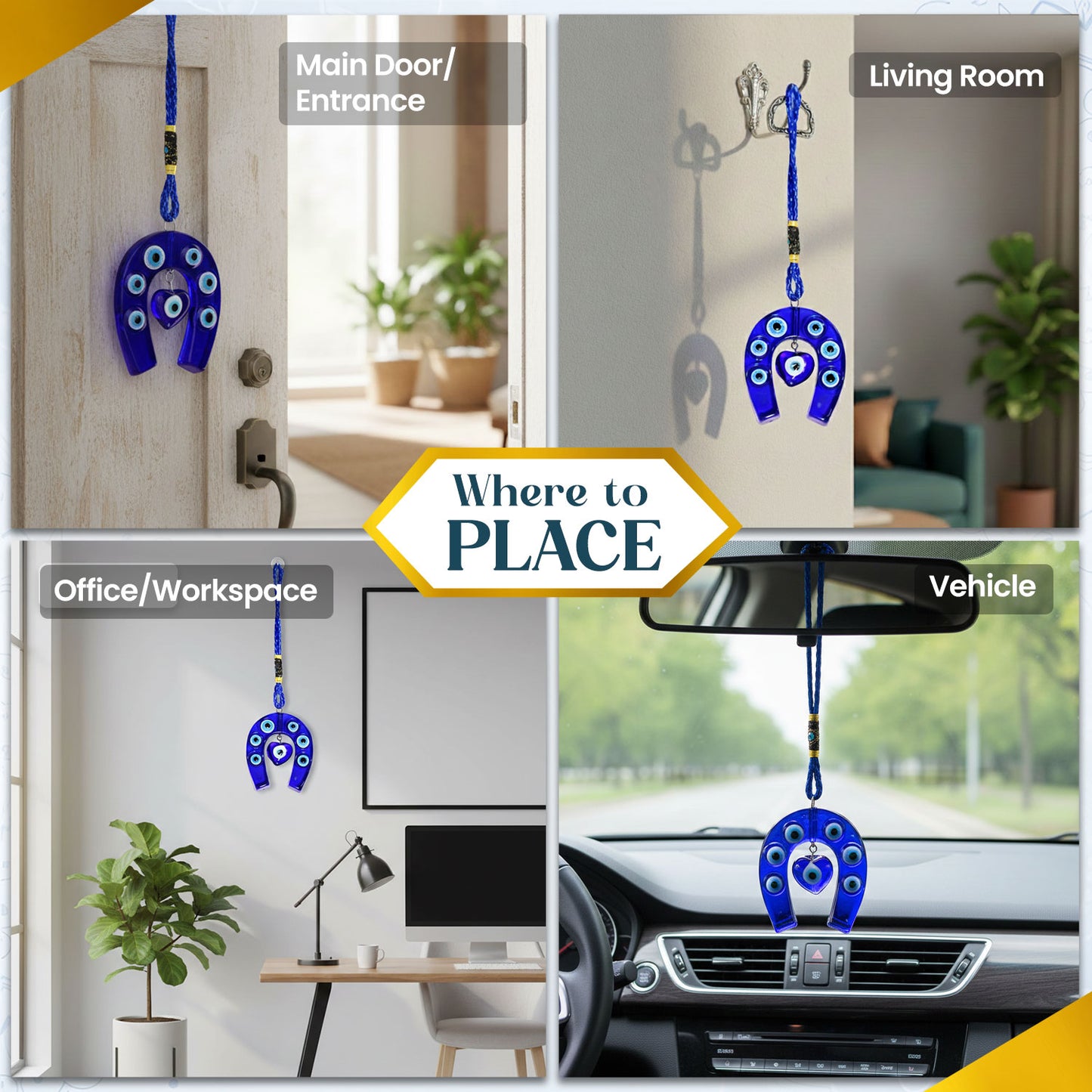 Small Horse Evil Eye Hanging