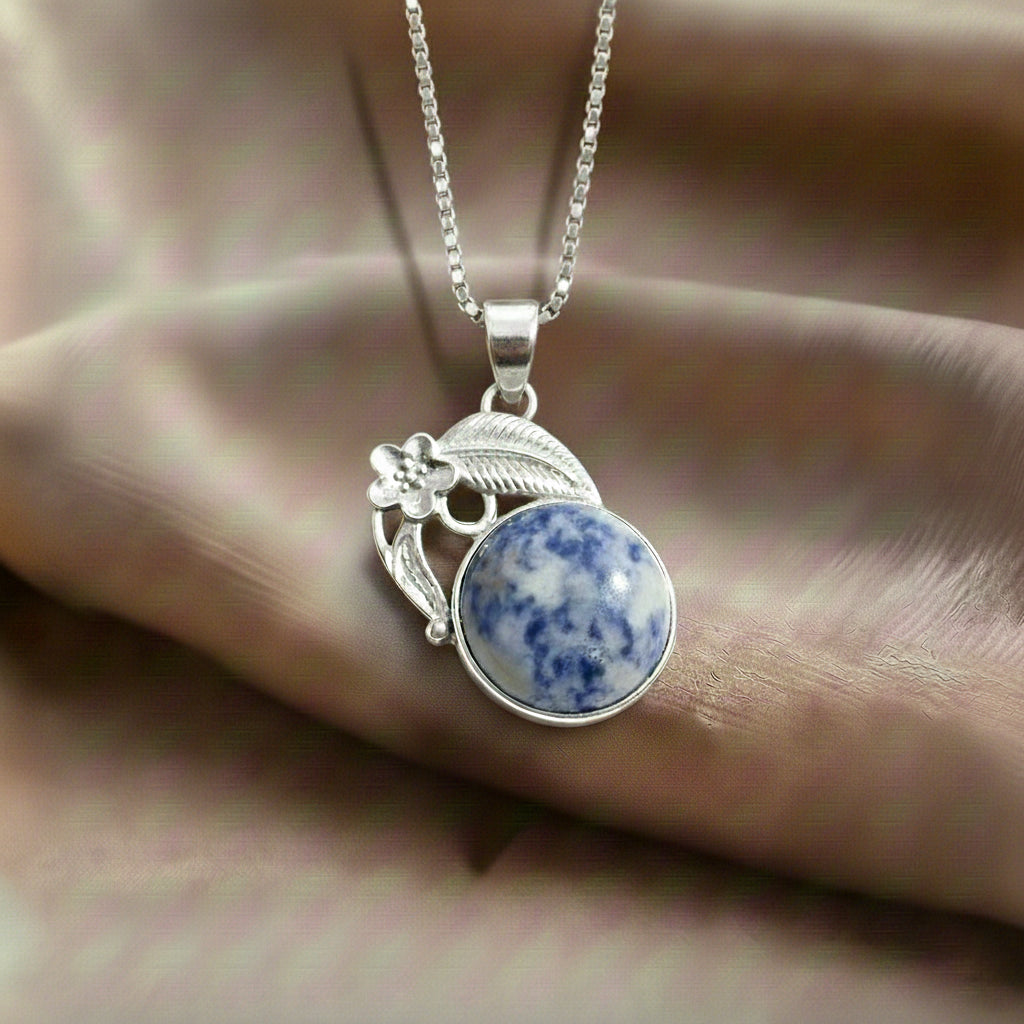 Sodalite Round Crystal Pendant