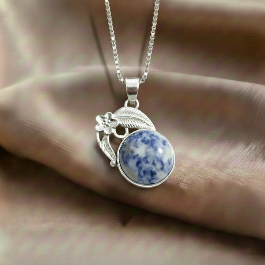 Sodalite Round Crystal Pendant
