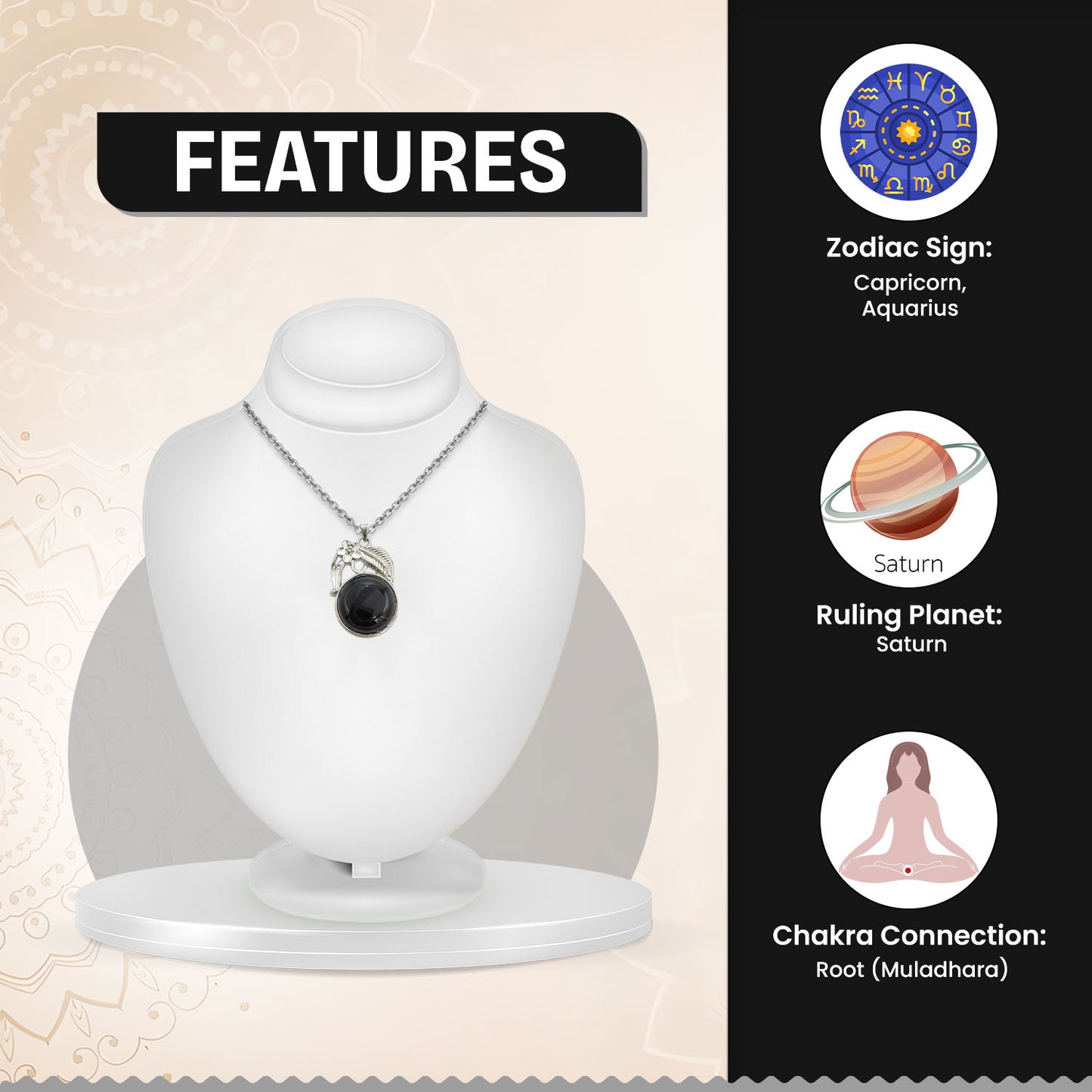 Sulemani Hakik Crystal Round Pendant