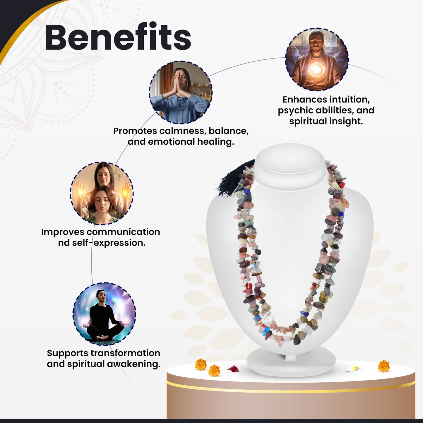 Tanzanite Chips Mala