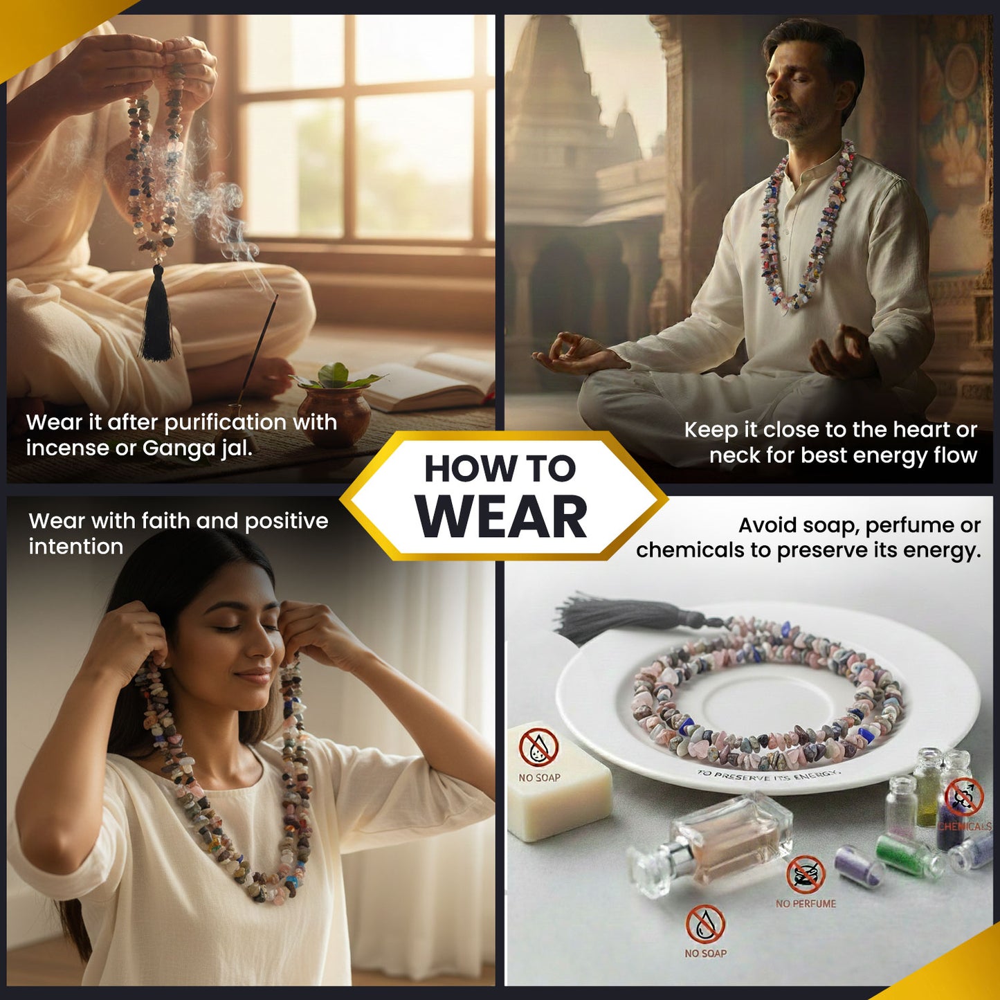 Tanzanite Chips Mala