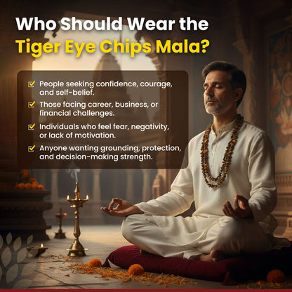 Tiger Eye Chips Mala