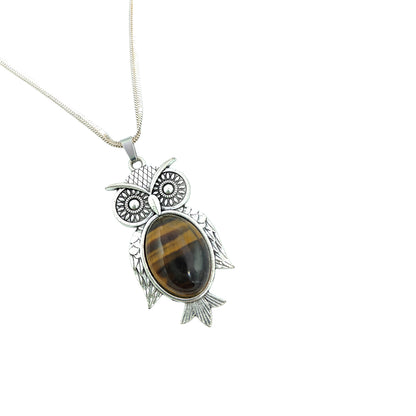 Tiger Eye Owl Pendant (Small)