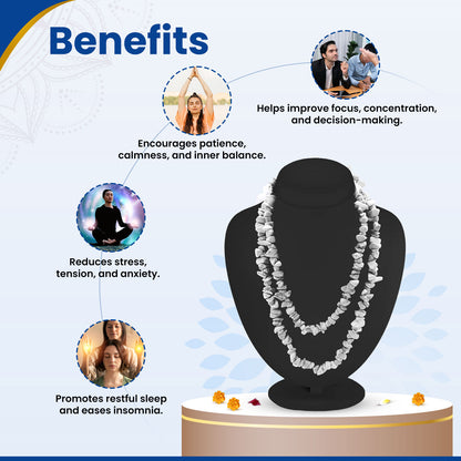 White Howlite Chips Mala