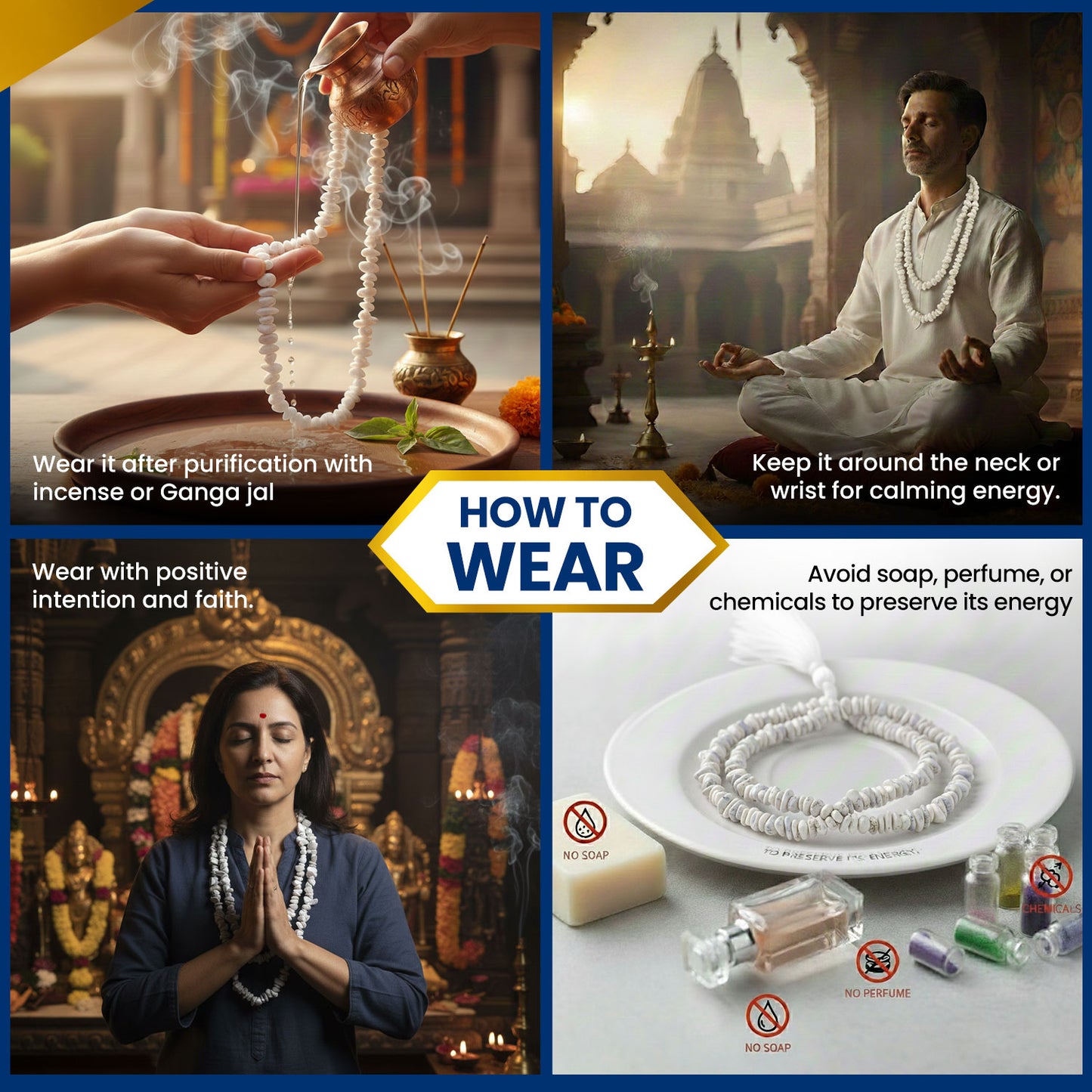 White Howlite Chips Mala