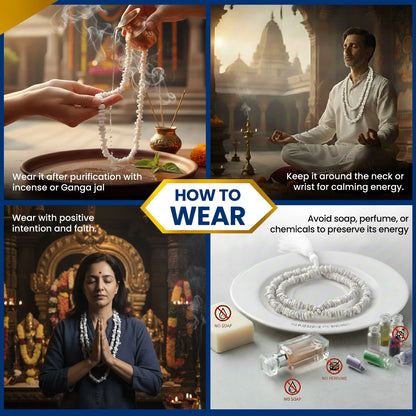 White Howlite Chips Mala