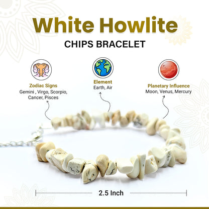 White Howlite Chips Bracelet