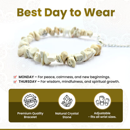White Howlite Chips Bracelet
