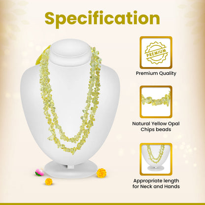 Yellow Opal Chips Mala