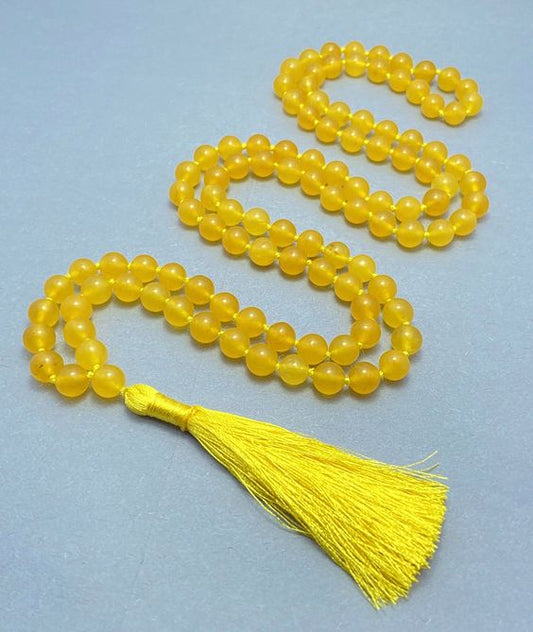 Natural Yellow Quartz Mala