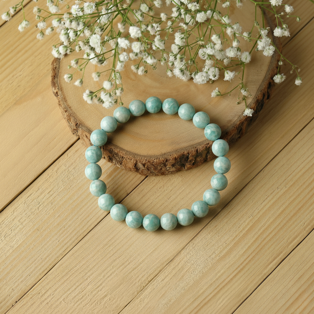 Amazonite  Bracelet For Mental Clarity-8mm