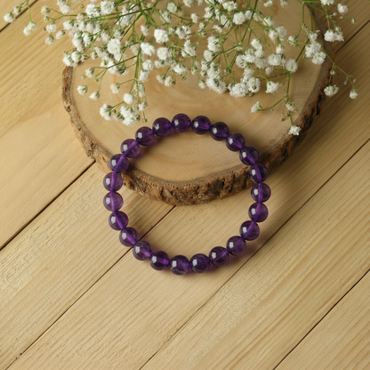 Amethyst AAA Bracelet Meditation & Concentration-(8mm)