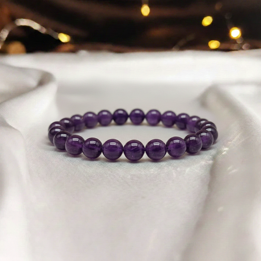 Amethyst AAA Bracelet Meditation & Concentration-(8mm)