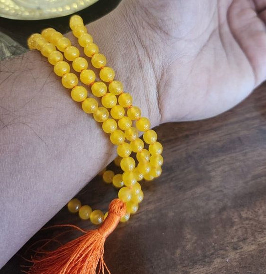 Natural Yellow Quartz Mala