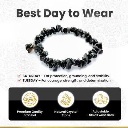 Black Agate Chips Bracelet