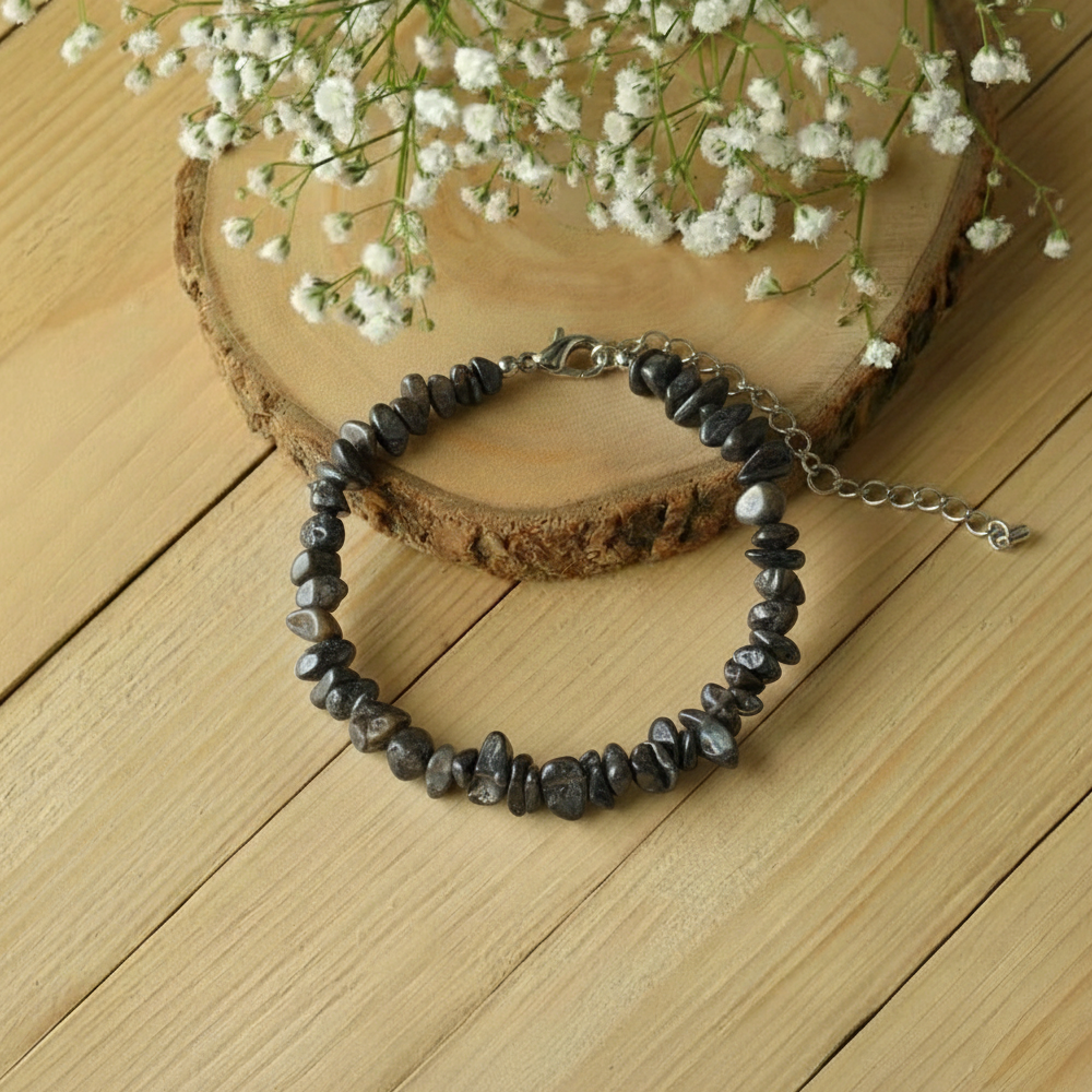Black Agate Chips Bracelet