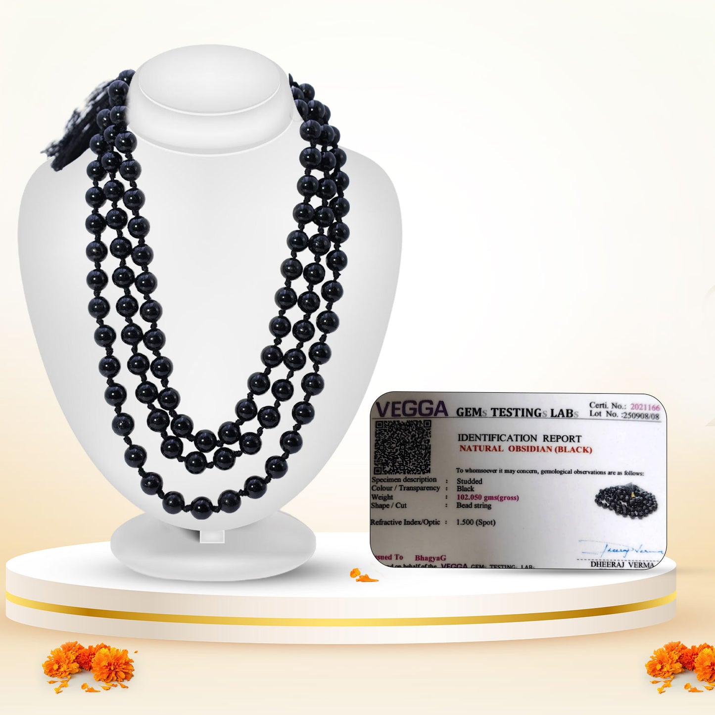 Black Obsidian Mala