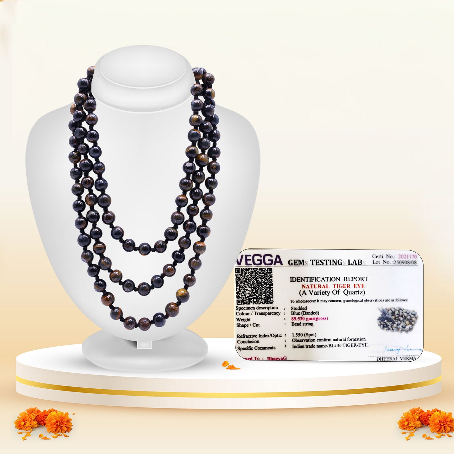 Blue Tiger Eye Mala