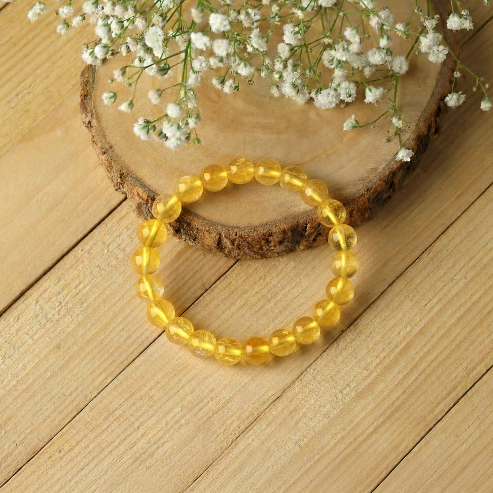 Citrine Bracelet For Prosperity & Success-(8mm)