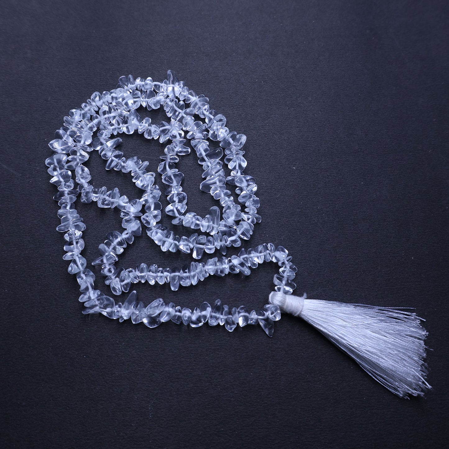 Clear Quartz Chips Mala