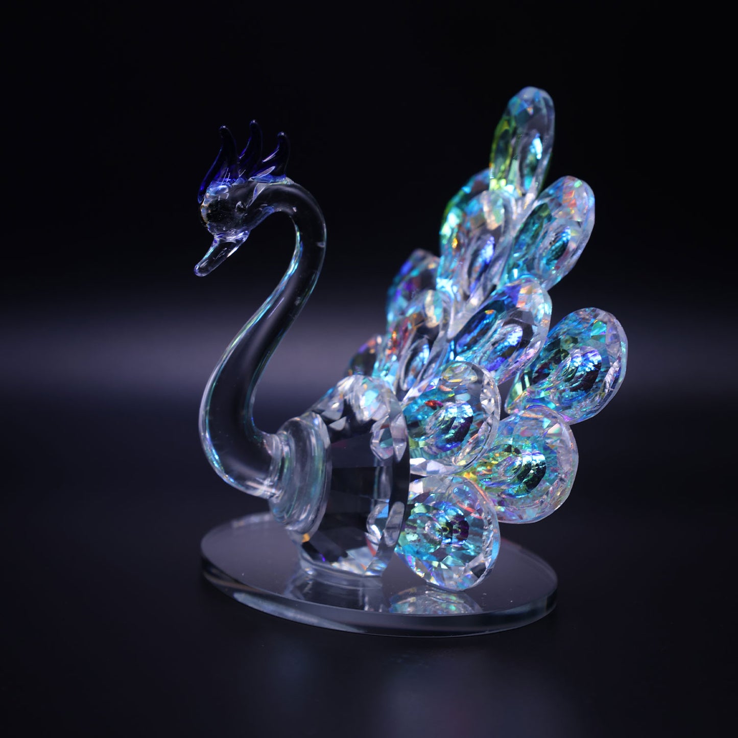 Elegant Peacock Crystal